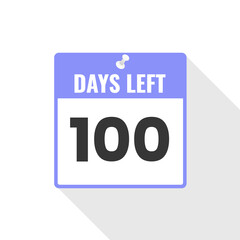 100 Days Left Countdown sales icon. 100 days left to go Promotional banner © Stock Giant