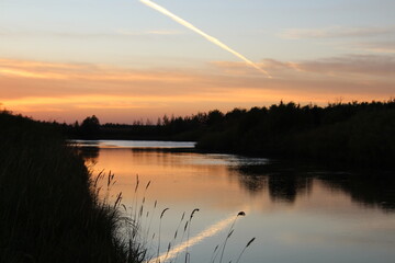sunset on the lake, Pylypow Wetlands, Edmonton, Alberta