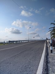 close-up of extreme uphill road