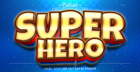 Editable text style effect - Super Hero text style theme.