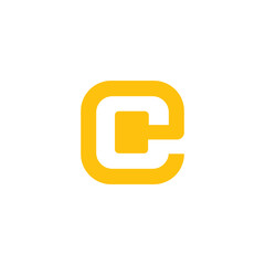 Letter C with symbol technology. Logo design letter C. Technology logo design