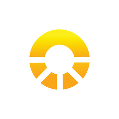 Sun logo design. Sunrise logo design. Abstract sun logo design