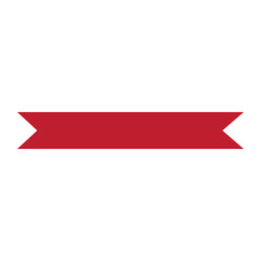 Red ribbon flat design