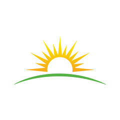 Sun logo design. Sunrise logo design. Abstract sun logo design