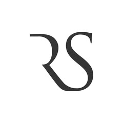 Logo letter RS design. Logo letter RS