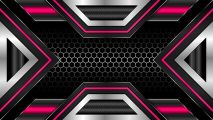 Abstract background futuristic technology metallic pink color