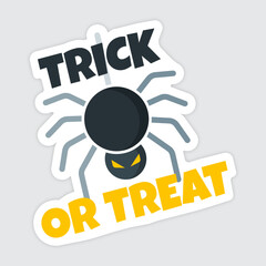 Halloween stickers with spider