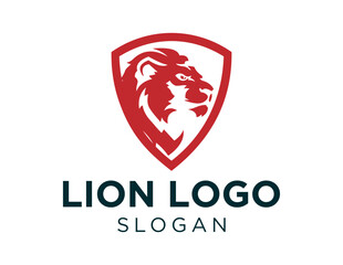 Logo design about a lion on a white background. made using the CorelDraw application.
