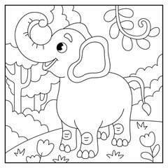 Cute animal coloring pages for kids