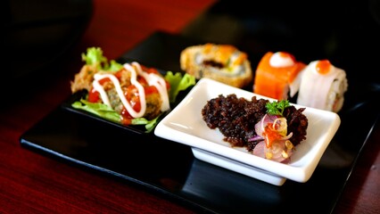 Delicious food specially served looks so delicious it makes people hungry