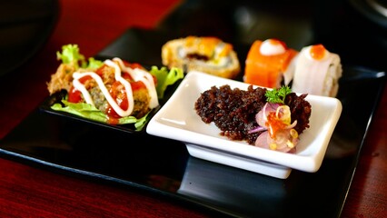 Delicious food specially served looks so delicious it makes people hungry