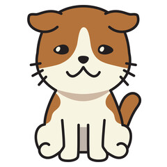 Fototapeta premium Cartoon character cute cat for design.