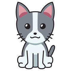 Cartoon character cat for design.
