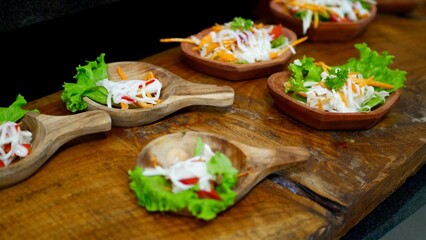 Delicious food specially served looks so delicious it makes people hungry