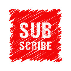 Subscribe color red, good for watermark to video and thumbnail element.