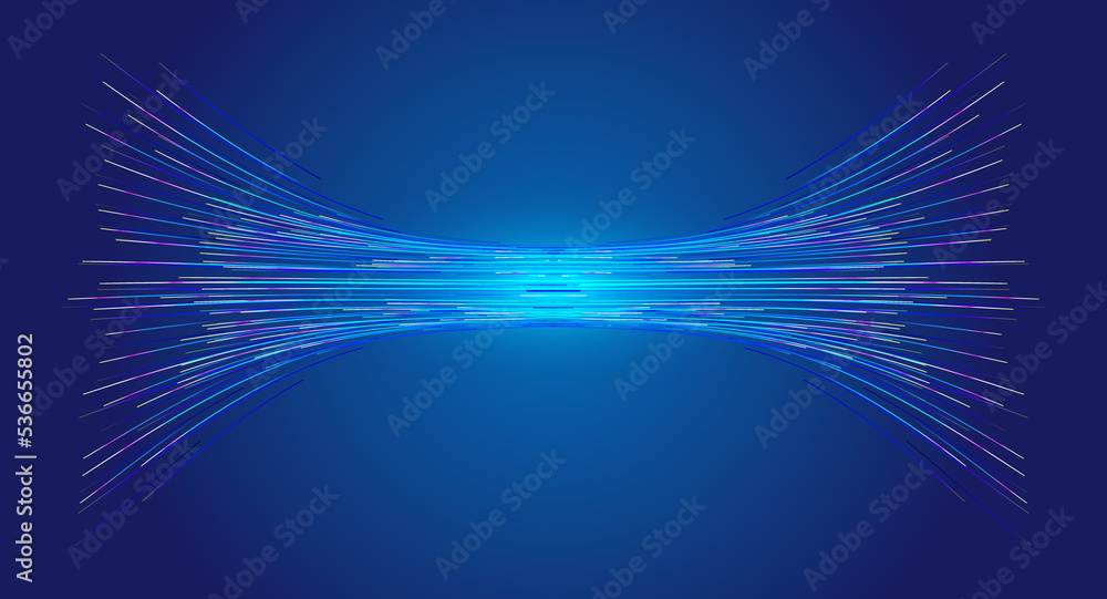 Poster neon dynamic luminous lines internet technology background