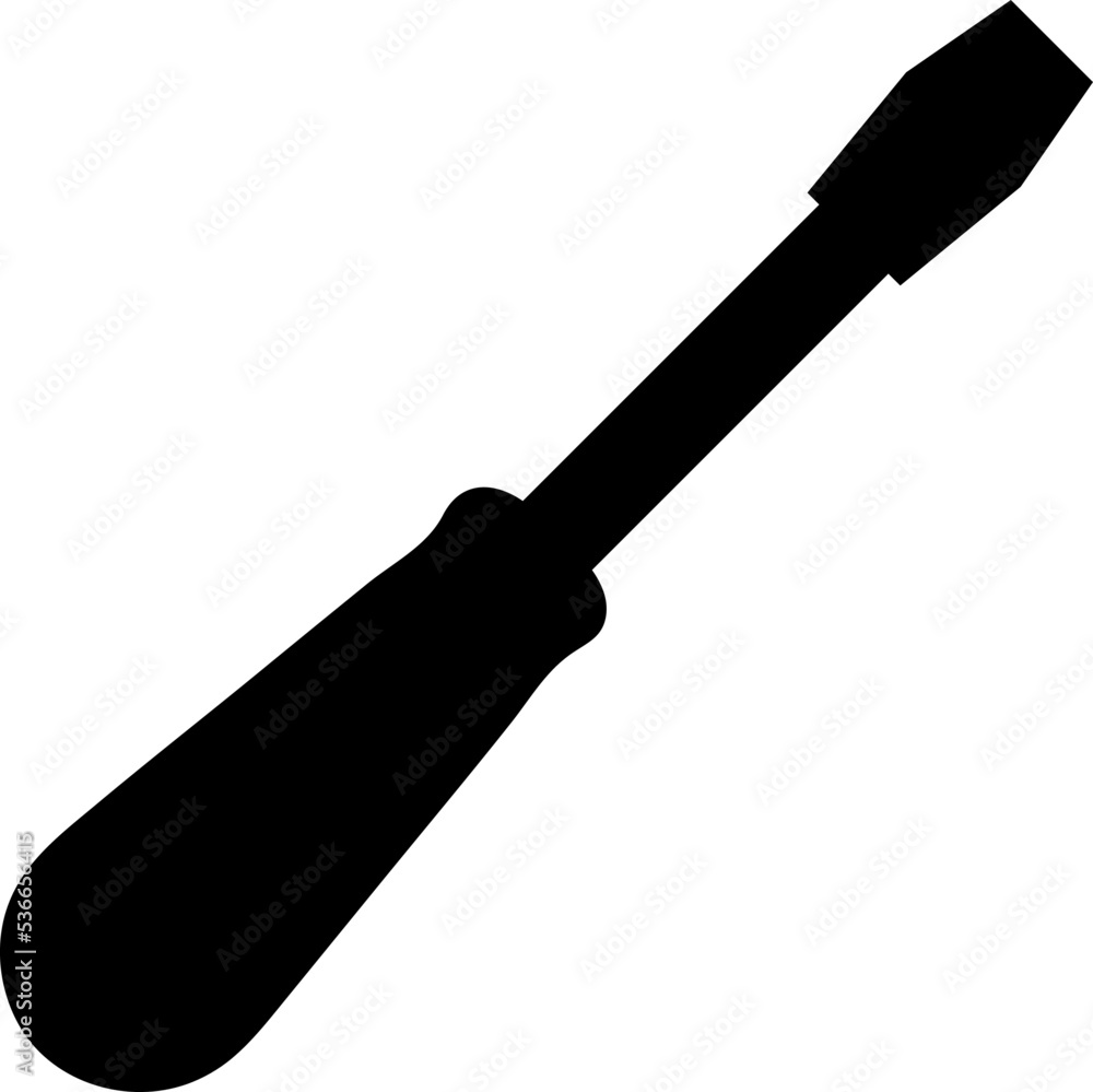 Poster screwdriver vector icon. repair tool symbol. setup and setting adjustment sign..eps