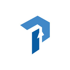 Finance logo design. Icon finance with growth concept and letter P