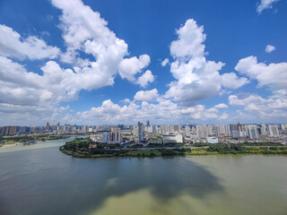 Fototapeta na wymiar Yongjiang City skyline in Nanning, Guangxi Province, China