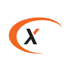 Letter X logo design with next concept. X logo design