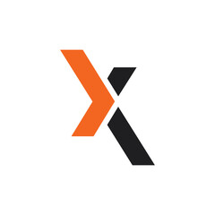 Letter X logo design with next concept. X logo design