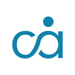 Letter AC or CA logo design