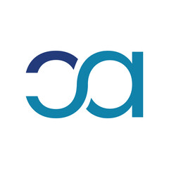 Letter AC or CA logo design