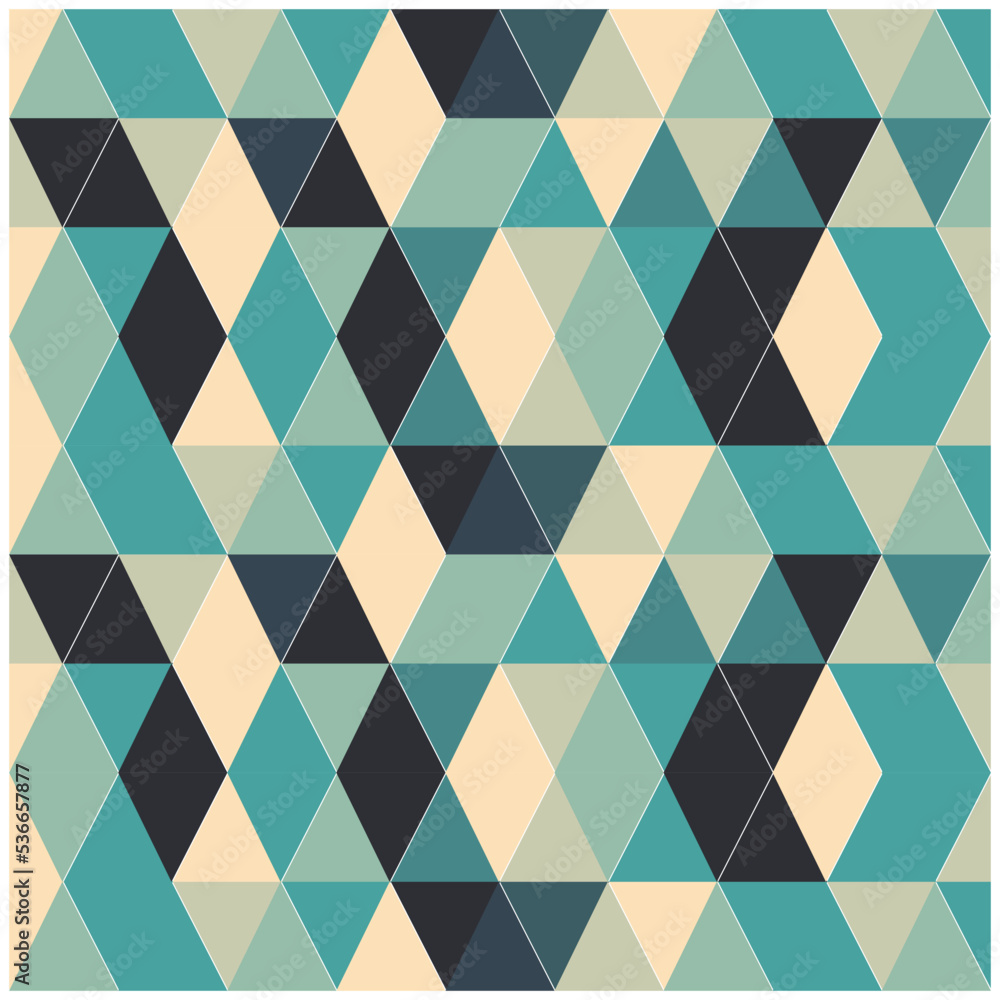 Poster wallpaper of triangles and rhombuses arranged repeatedly. texture background design with geometric p