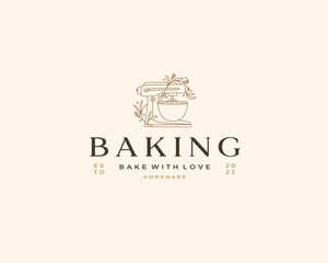 Organic Food Kitchen and Cooking Logo Template