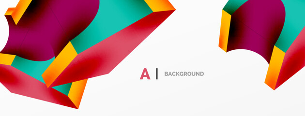 Abstract background - 3d abstract shape. Wallpaper for concept of AI technology, blockchain, communication, 5G, science, business