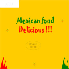 Instagram post for mexican food editable.