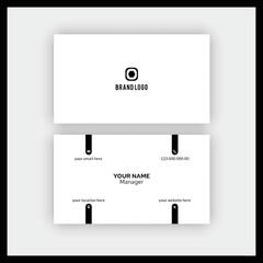 white color Professional business card template