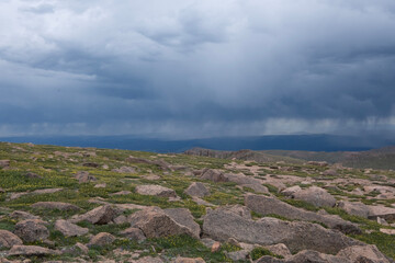 clouds over the mountains