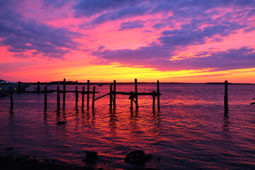 Fototapeta premium sunset over the sea