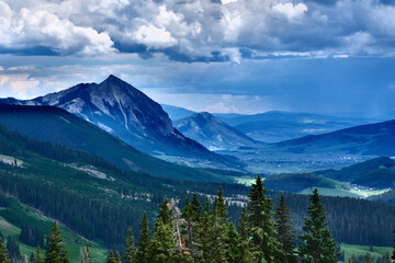 mountains and clouds
