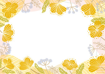 黄色いお花のフレーム