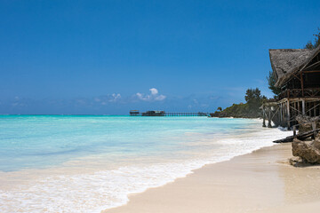 Carribean blue water, Indian ocean, Zanzibar beach - 536663026