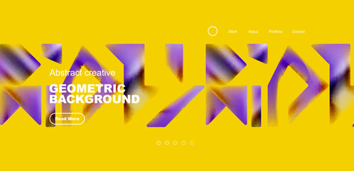 Fluid triangles minimal abstract background. Techno or business concept, pattern for wallpaper, banner, background, landing page