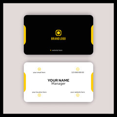 black and white color Professional business card template