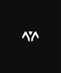 The minimalistic abstract AYA initial logo is suitable for sports or clothing lines and the technology is made masculine and energetic