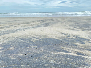 Ironsand, Iron deposits in Sand beach, Krui, Indoinesia