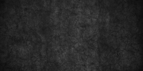 Dark black grunge textured concrete background. Panorama dark grey black slate background or texture. Vector black concrete texture. Stone wall background.	
