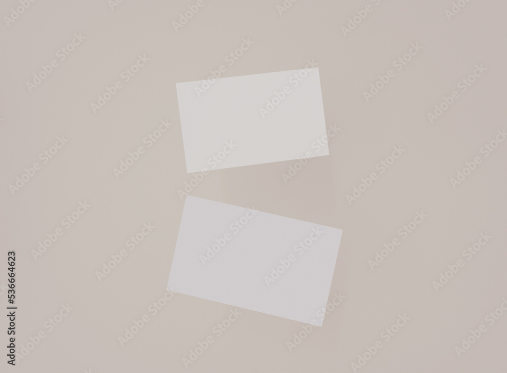 Poster 3d blank business cards. mockup scene. template for branding identity. 3d rendering.