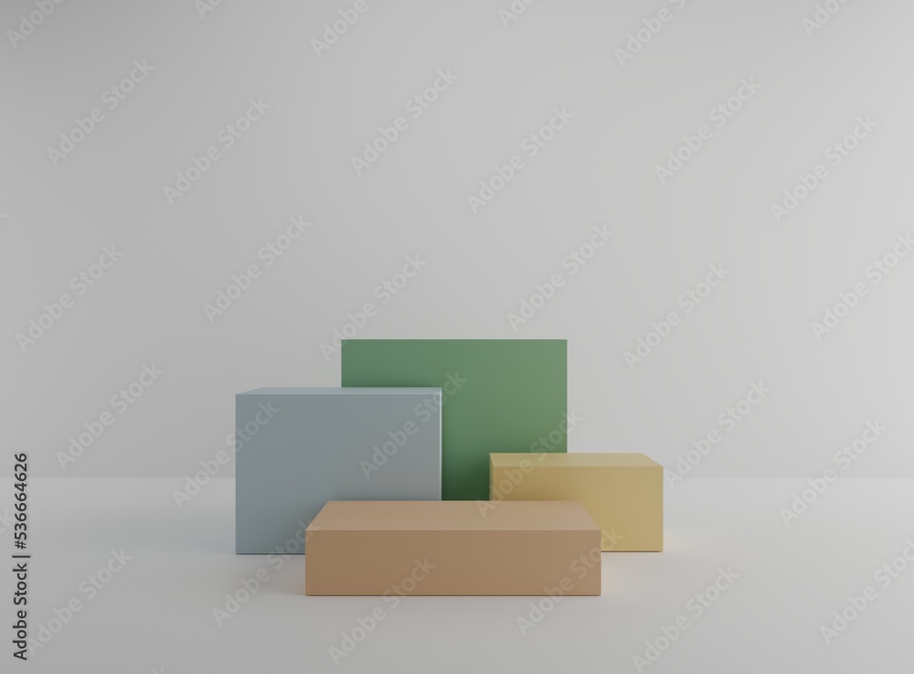 Poster empty cylinder podium on minimal background. abstract minimal scene with geometrical forms. design f