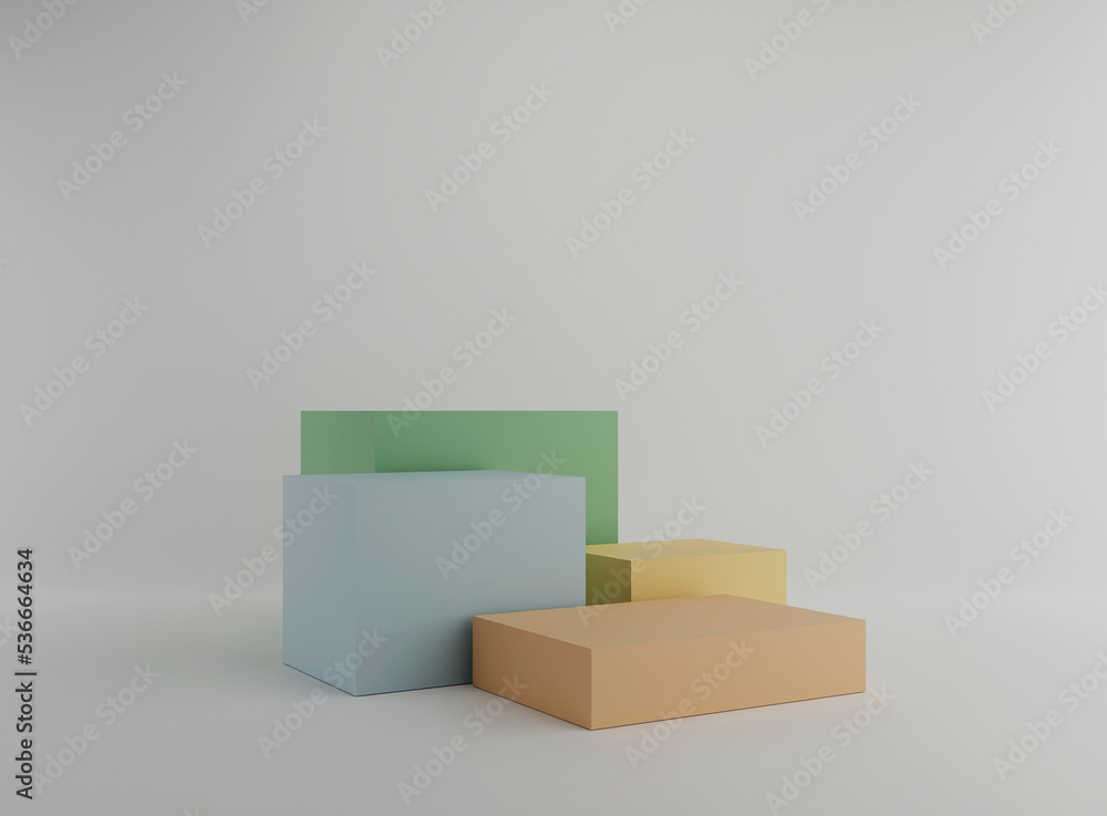 Poster empty cylinder podium on minimal background. abstract minimal scene with geometrical forms. design f