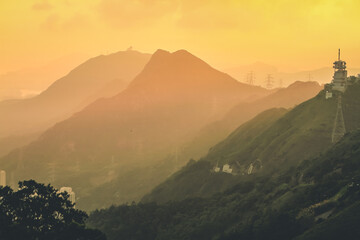 2 July 2011 8 May 2022 the landscape of Kowloon Peak, Hong Kong - obrazy, fototapety, plakaty