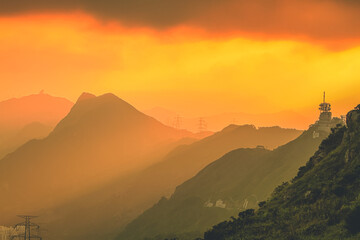 2 July 2011 8 May 2022 the landscape of Kowloon Peak, Hong Kong