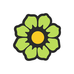 Flower illustration isolated on png transparent background