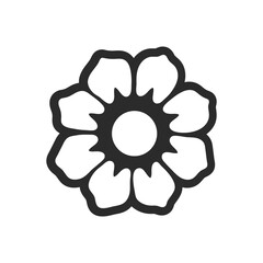 Flower illustration isolated on png transparent background