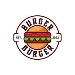 Burger logo. Simple burger logo. Burger logo template